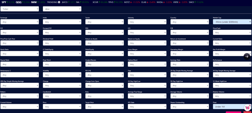 Advanced Stock Screener