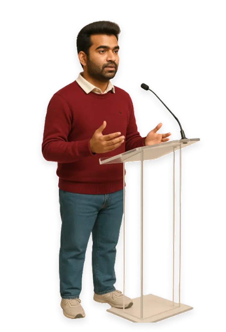 Girish Kotte speaking at the AI Conference