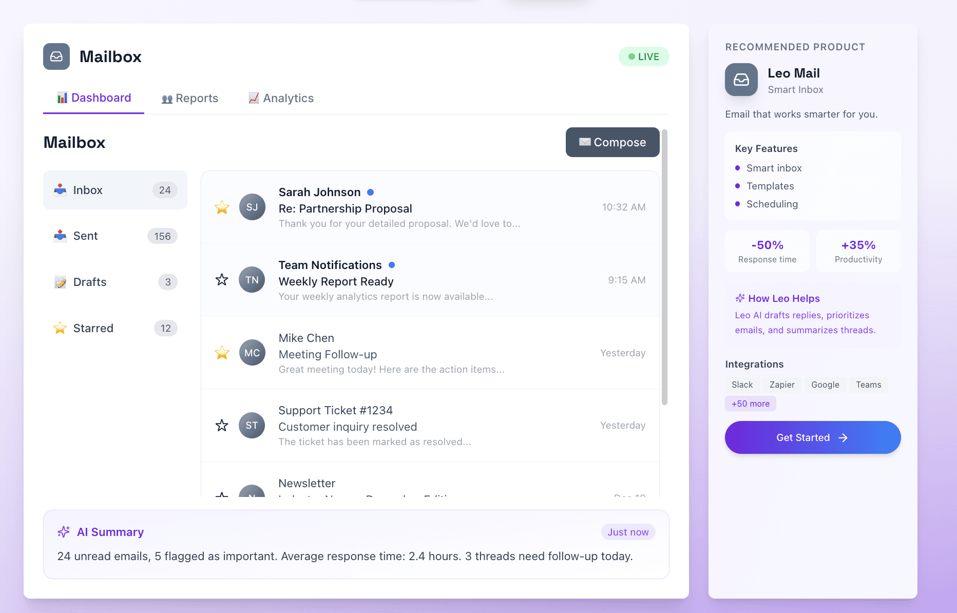 LeoRix - Smart Mailbox with AI Summary