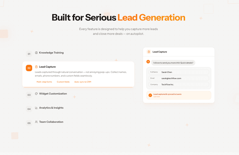 Conversational Lead Capture  - Not Pop-ups