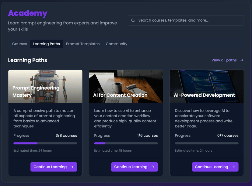 Academy & Learning Paths