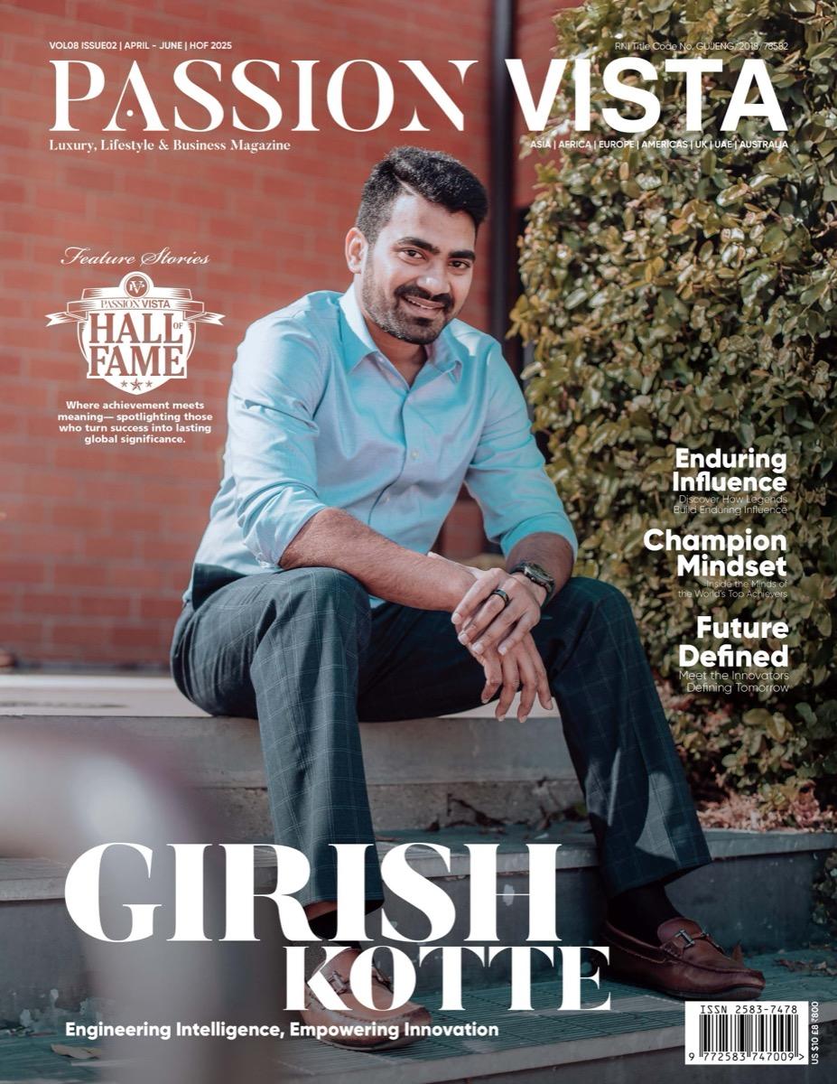 Passion Vista magazine cover with Girish Kotte