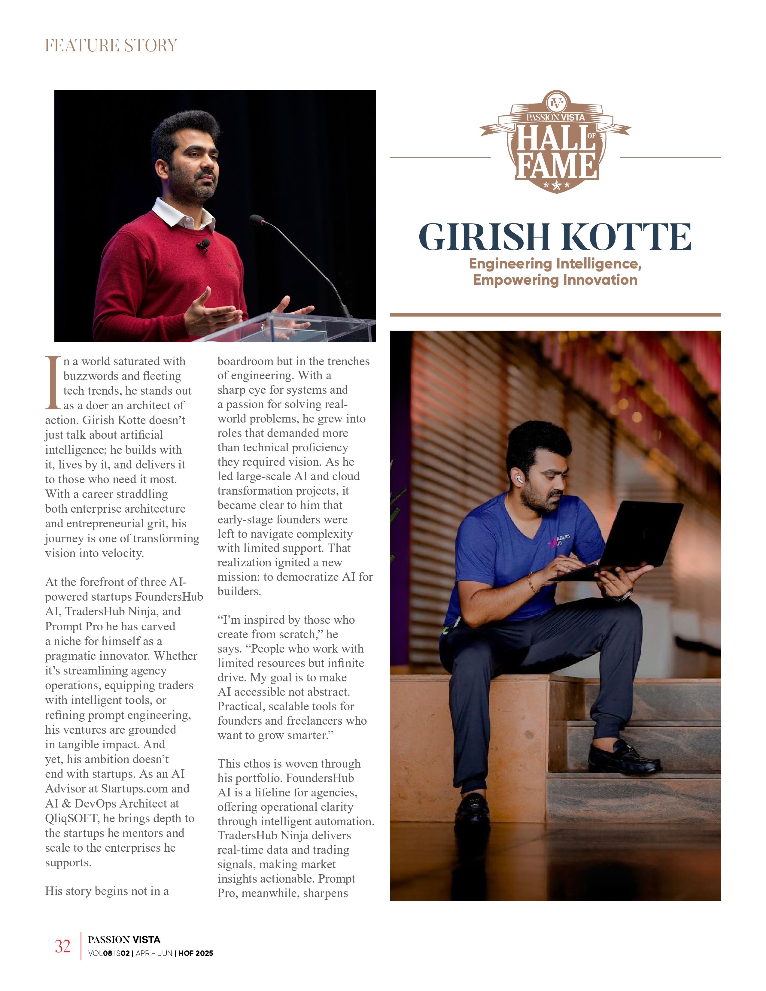 Passion Vista feature story, page 32