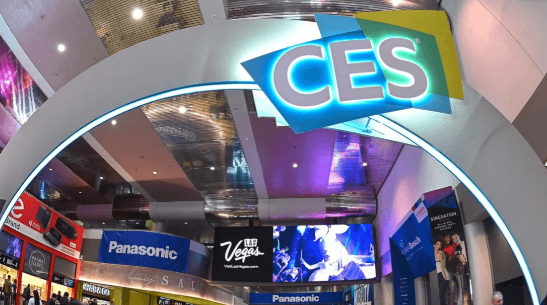 FoundersHub AI demonstration booth with interactive displays at CES 2025