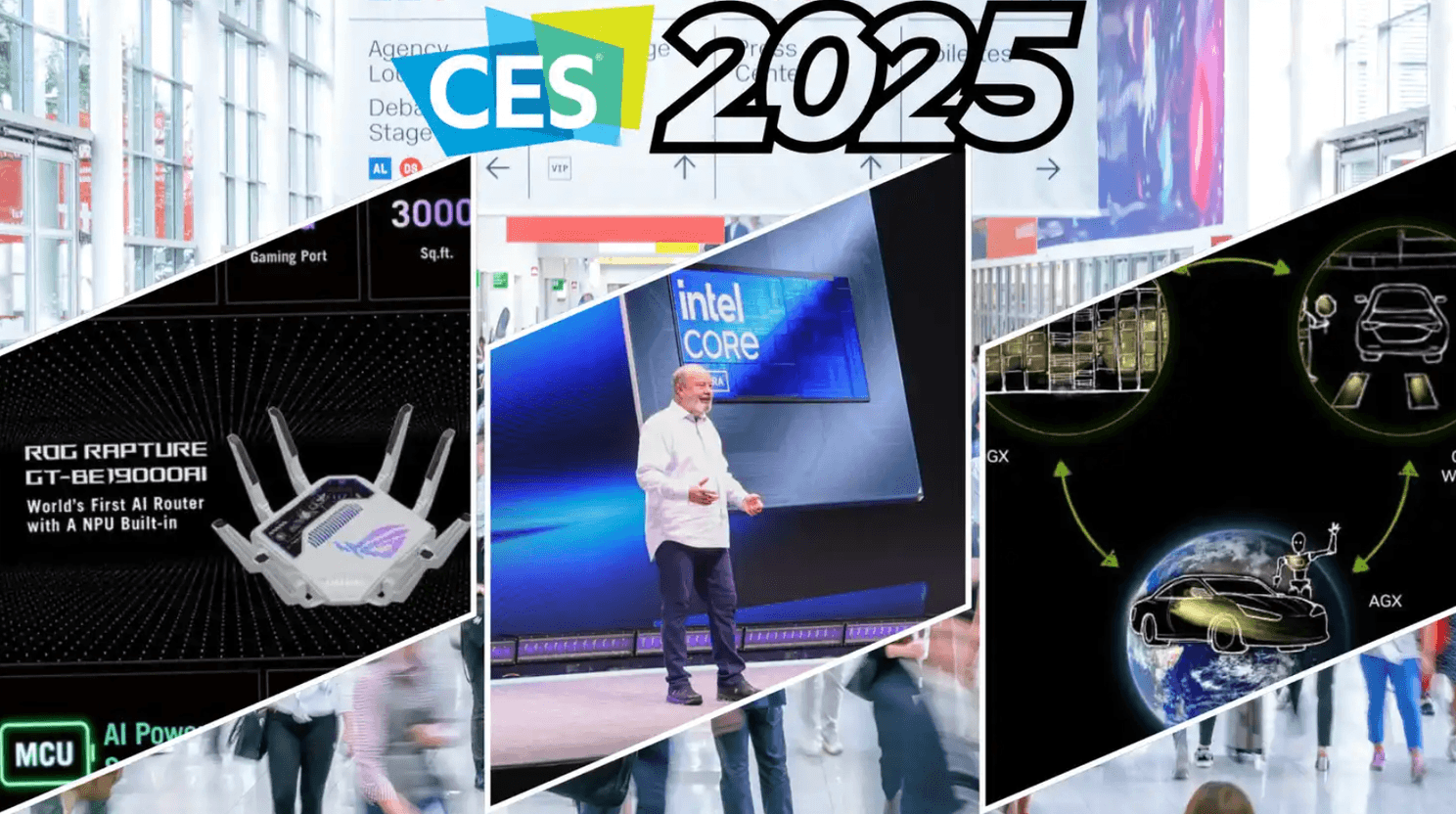 FoundersHub AI team at CES 2025 exhibition hall