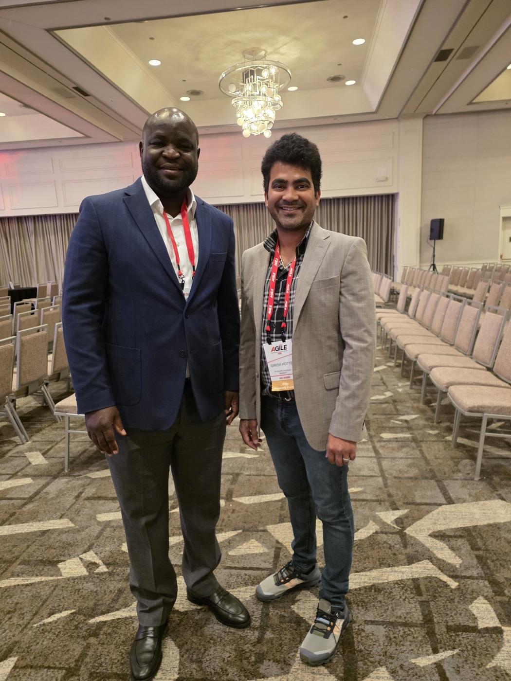 Girish Kotte with Byron Georgiadis at AGILE 2026