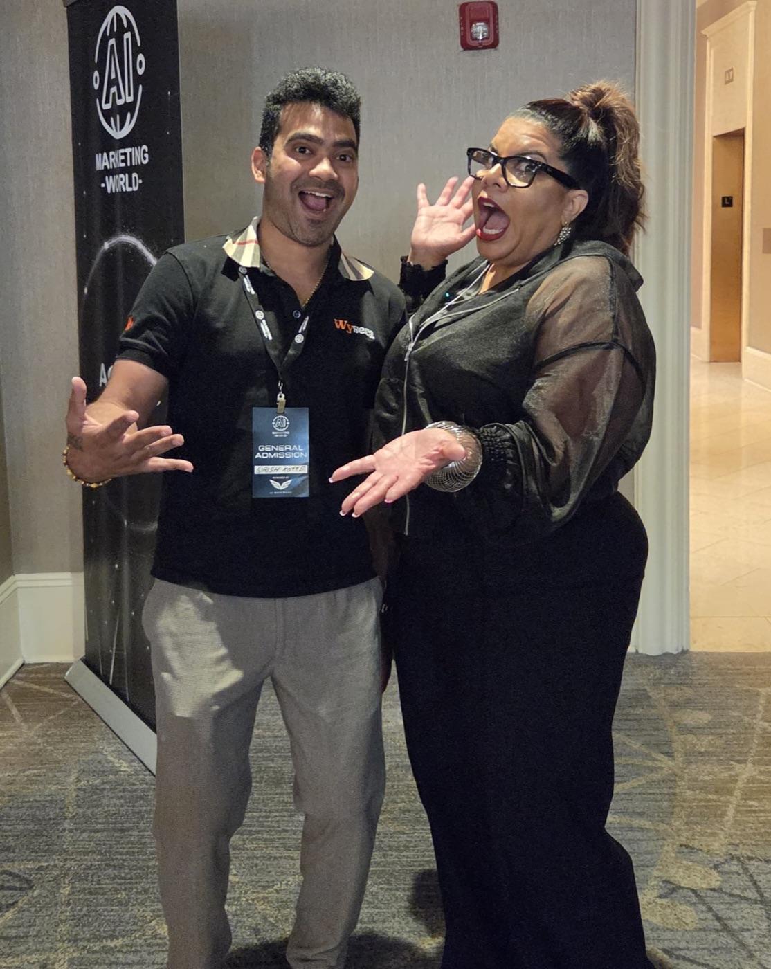 Girish Kotte with Molly Mahoney at AI Marketing World 2026