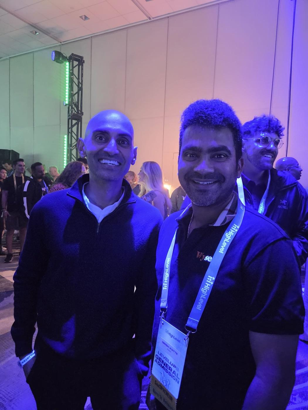 Girish Kotte with Neil Patel at LevelUp 2026