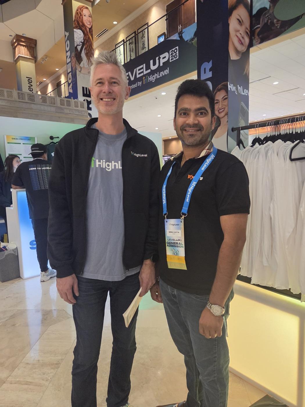 Girish Kotte with Shaun Clark at LevelUp 2026