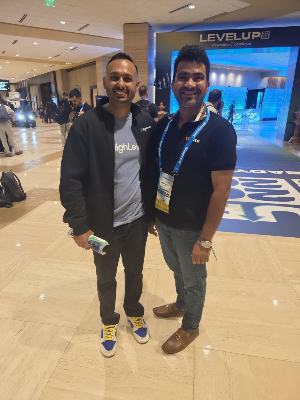 Girish Kotte with Varun Vairavan at LevelUp 2026