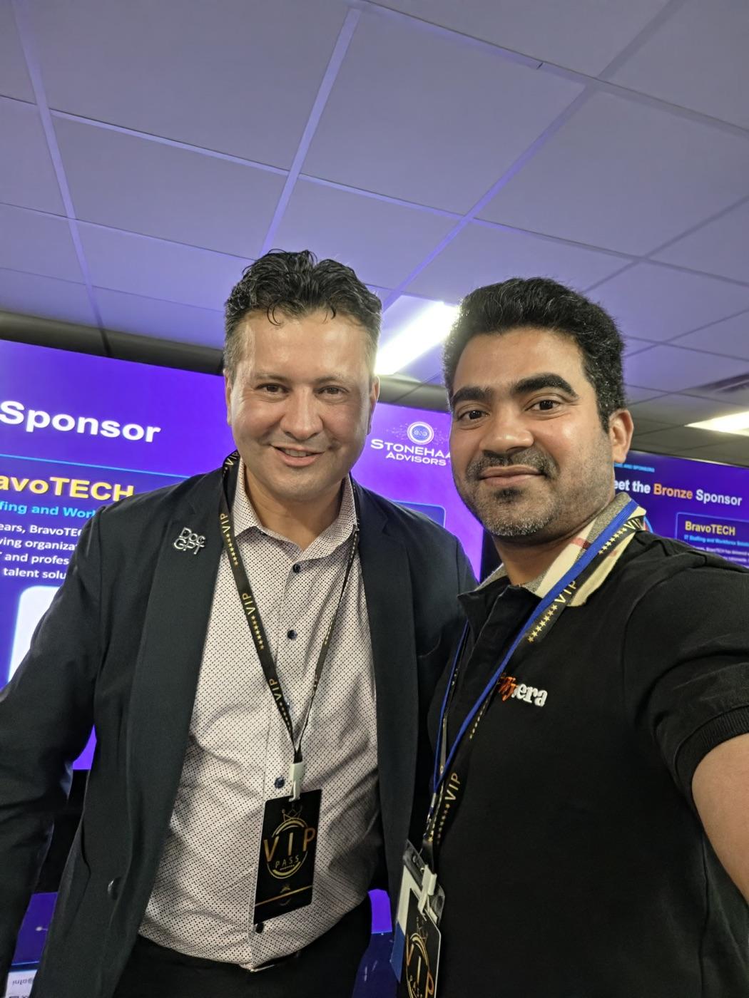Girish Kotte with Harvey Castro, MD, MBA at StoneHaas Advisors event