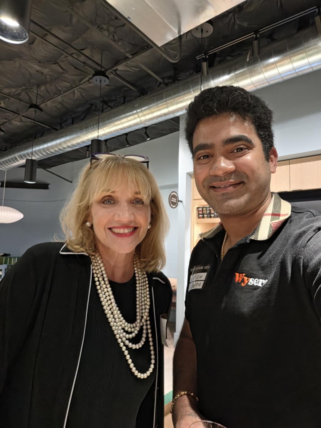 Girish Kotte with Shannon McClenaghan at Founder & VC networking summit